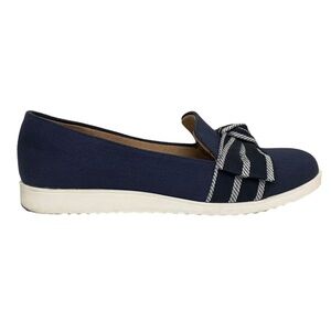 Lifestride Velocity Blue Canvas Slip On Flats